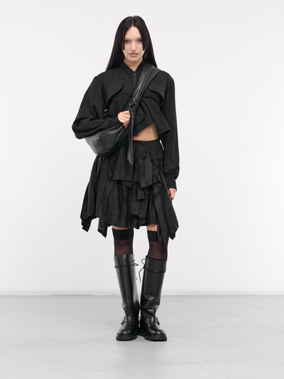 Yohji Yamamoto Twill Pleated Mini Skirt outlook