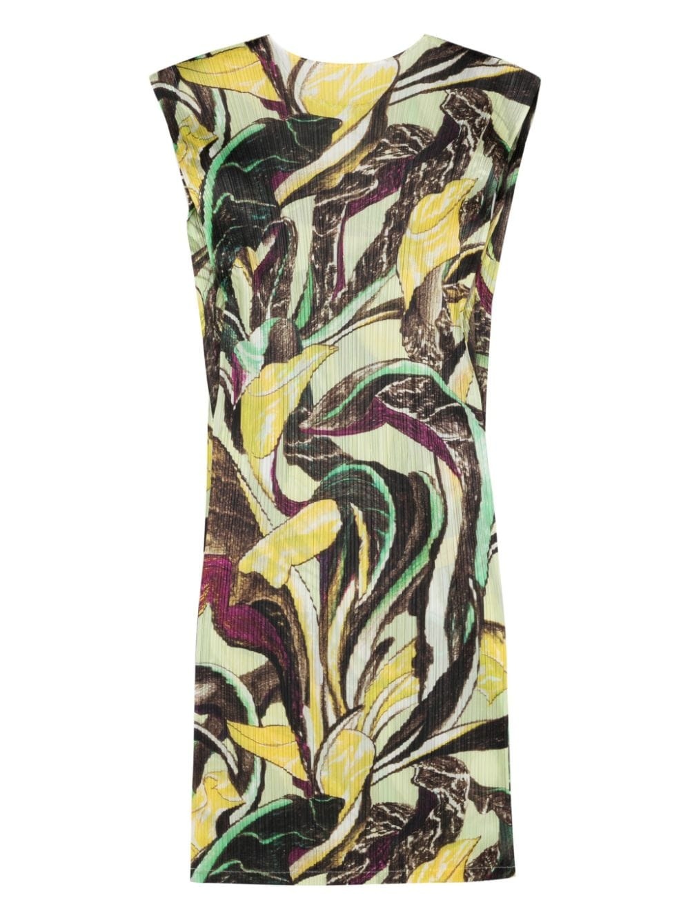 floral-print plissÃ© midi dress - 2