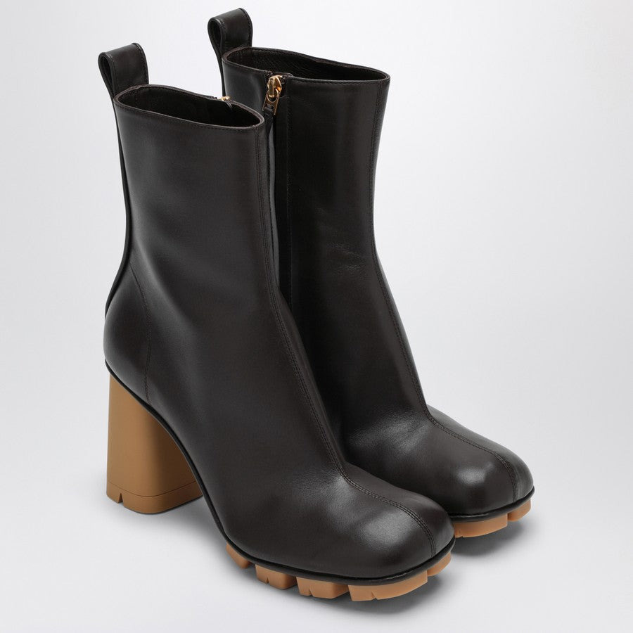 Bottega Veneta Women Shore Dark Brown Leather Boot - 2
