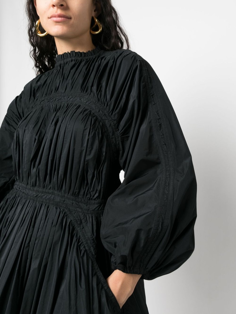 long-sleeved pleated minidress 5