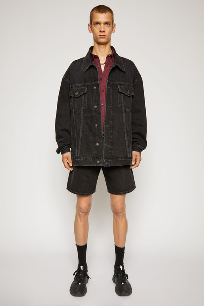 Acne Studios Oversized-fit denim jacket black outlook