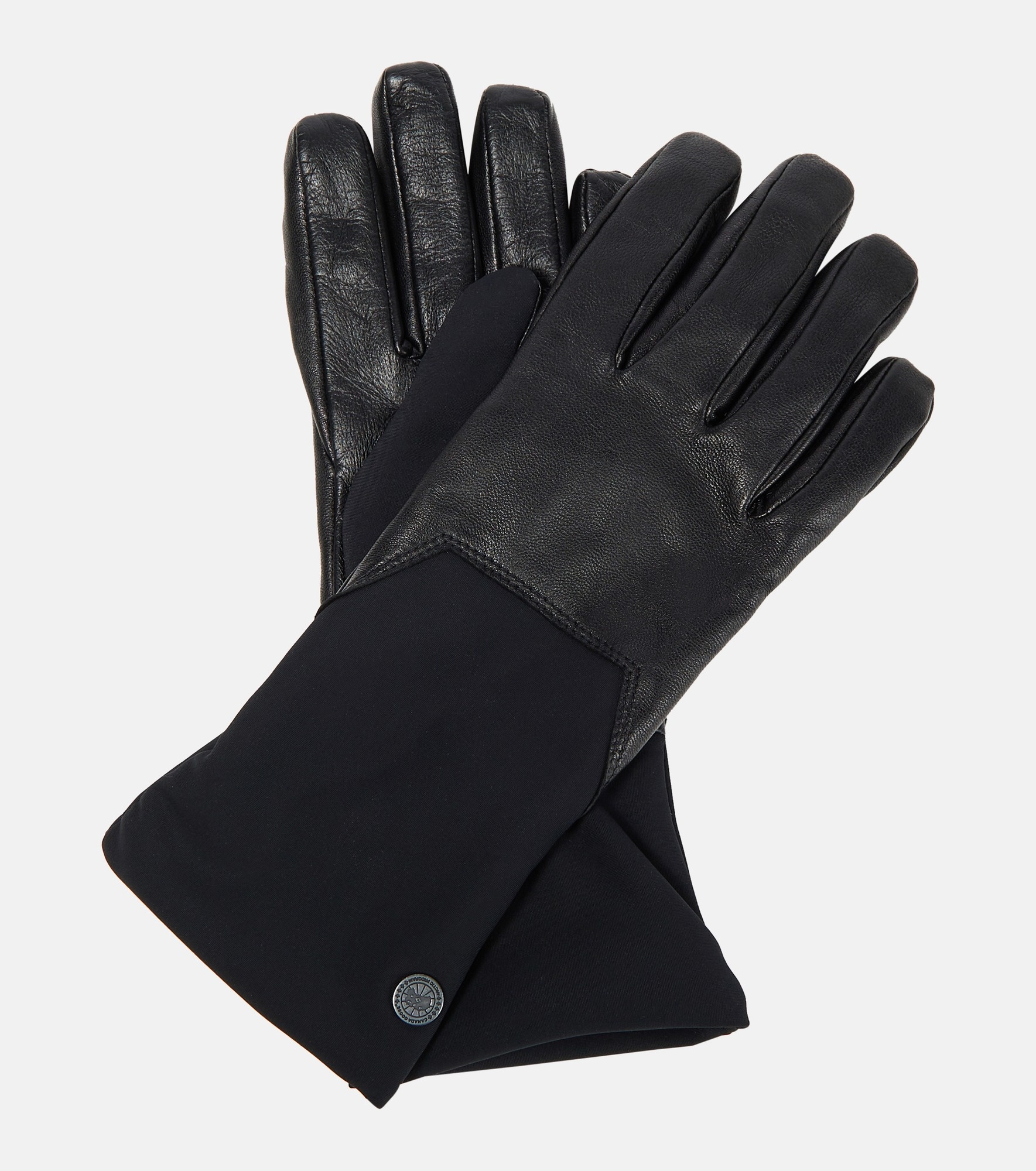 Leather-trimmed gloves - 1