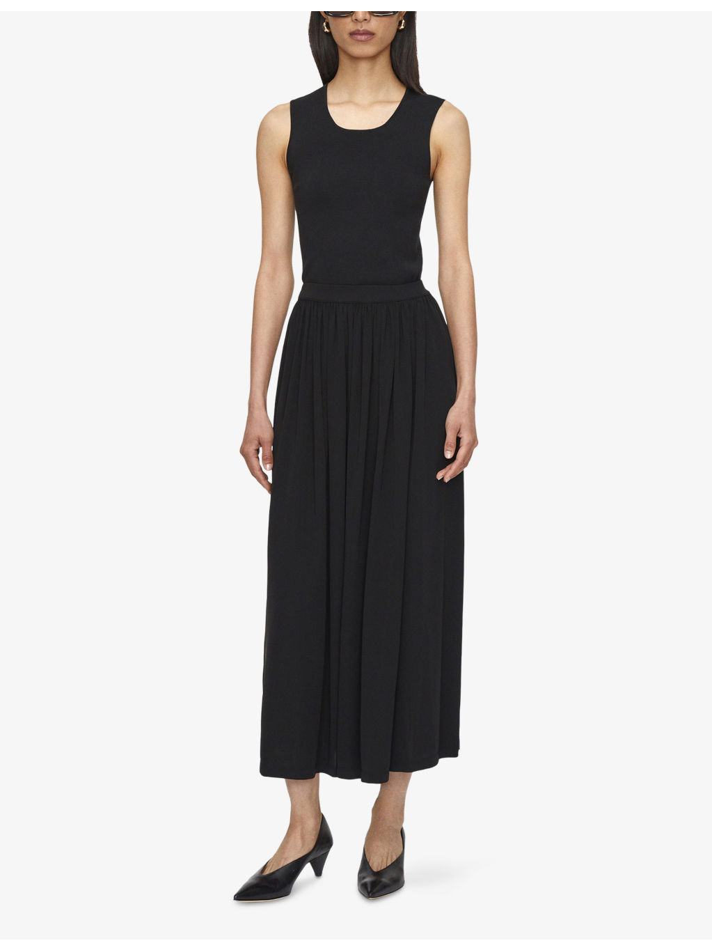 Vidal Crepe Jersey Maxi Skirt - 2