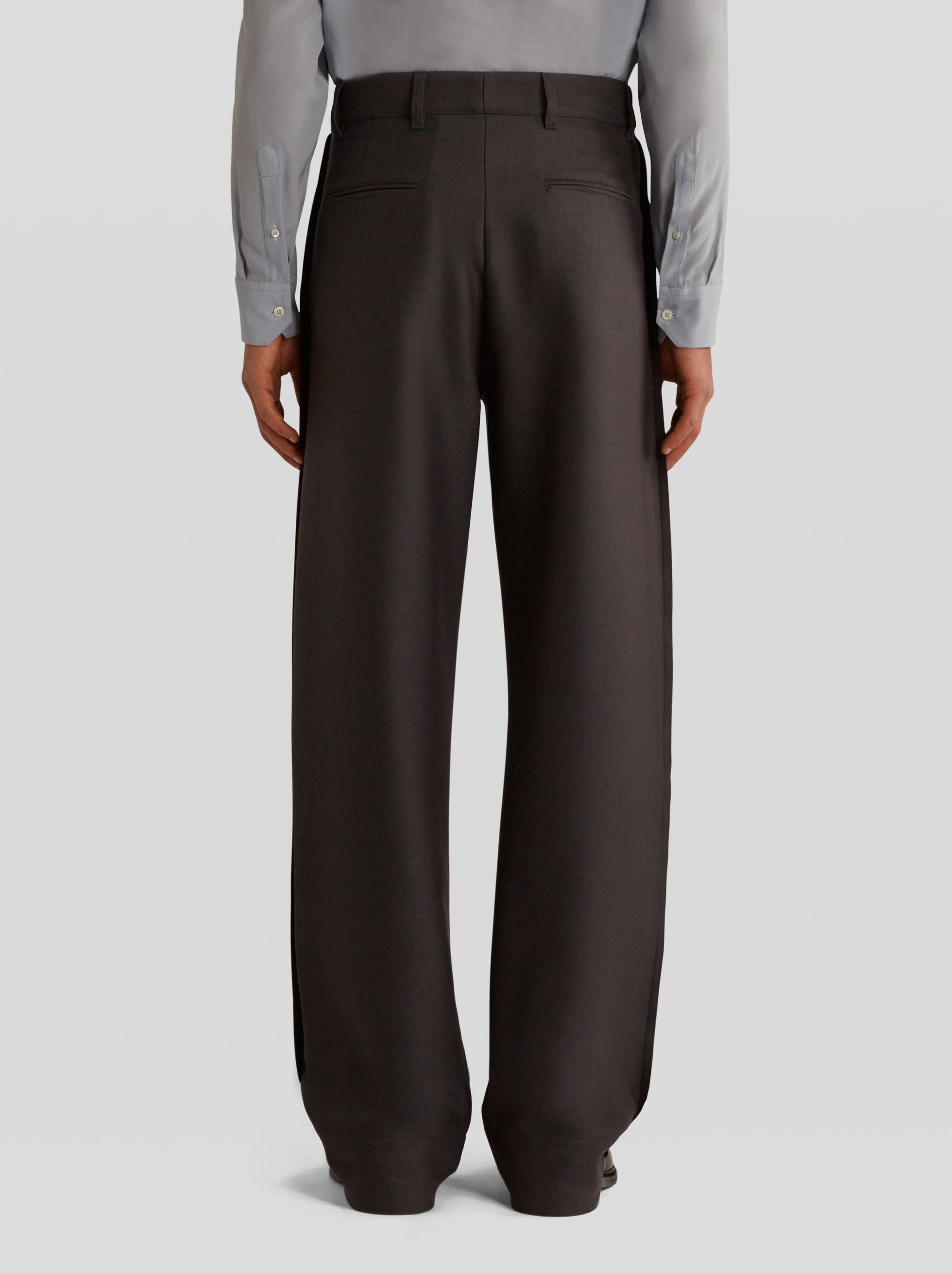 PALAZZO TROUSERS WITH CONTRASTING OPEN SIDE - 4