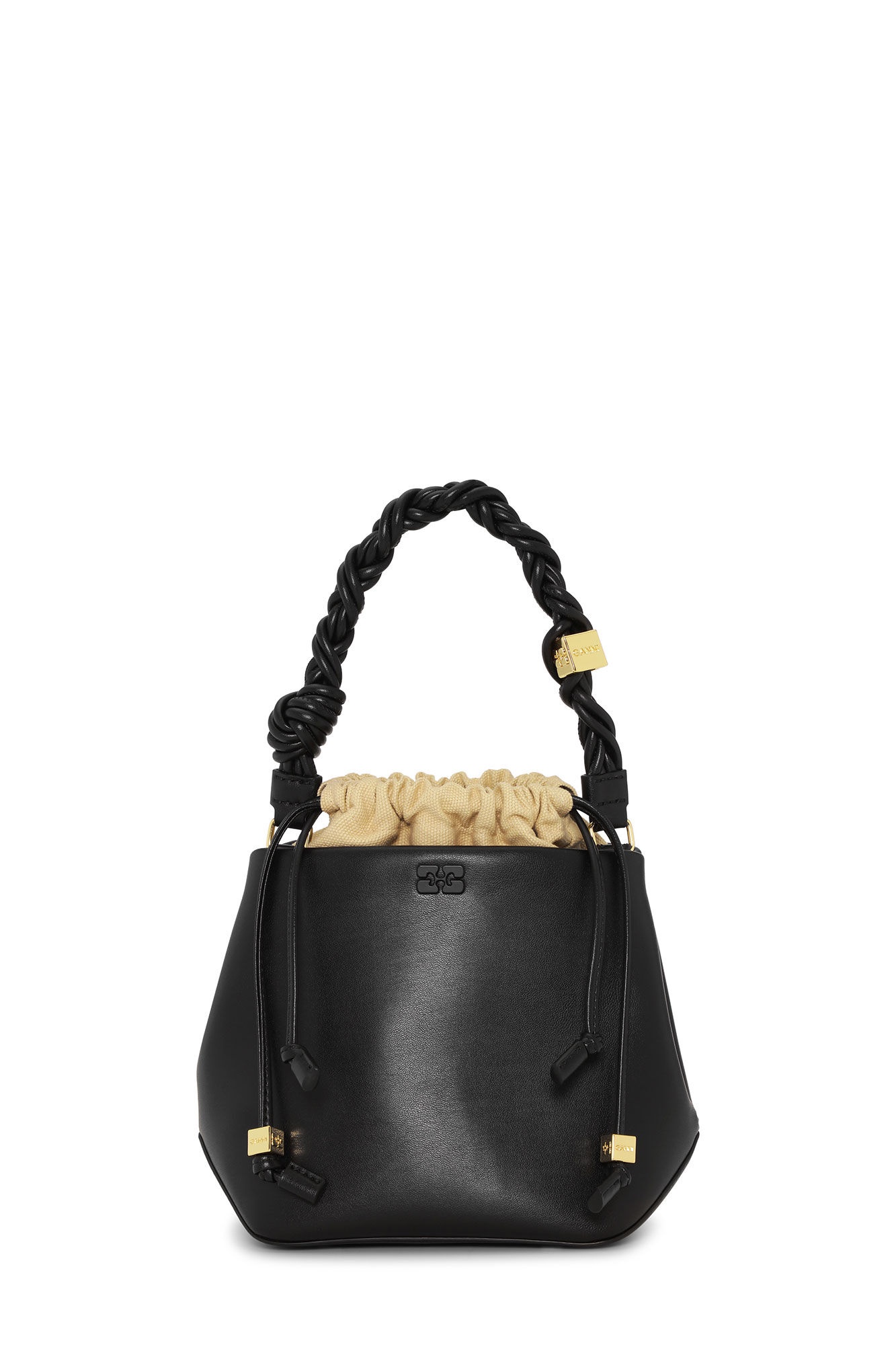 BLACK GANNI BOU BUCKET BAG - 1