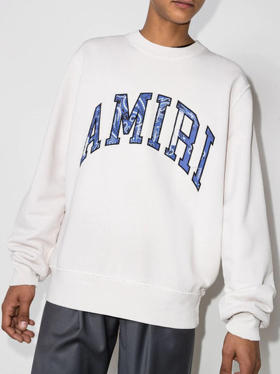 AMIRI bandana logo-appliqué sweatshirt outlook