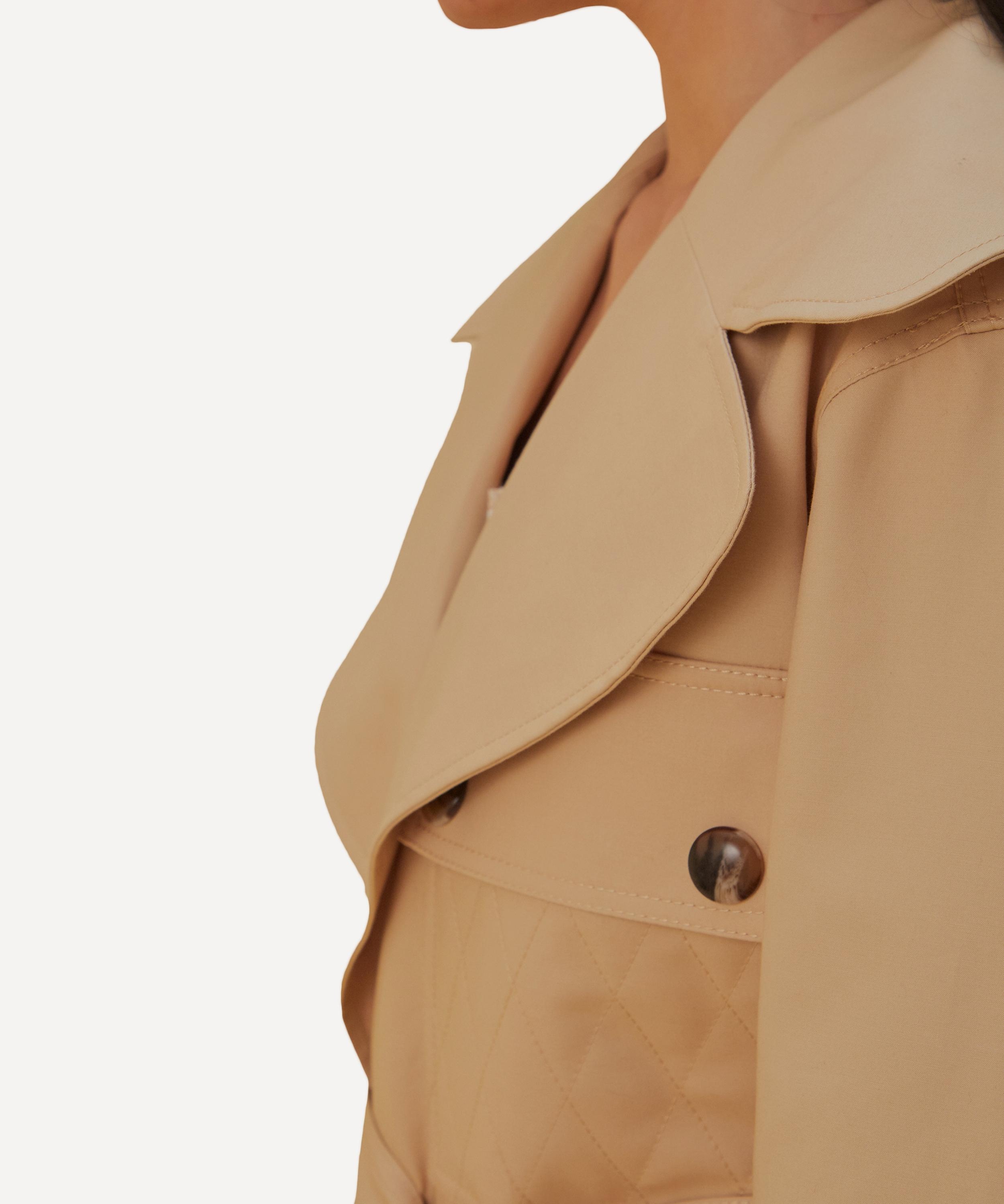 Pockets Over Nude Trench Coat - 4