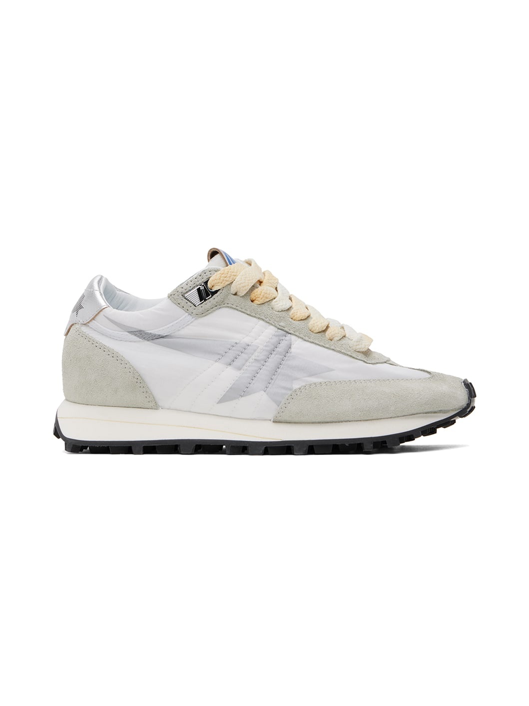 White & Gray Marathon Sneakers - 1