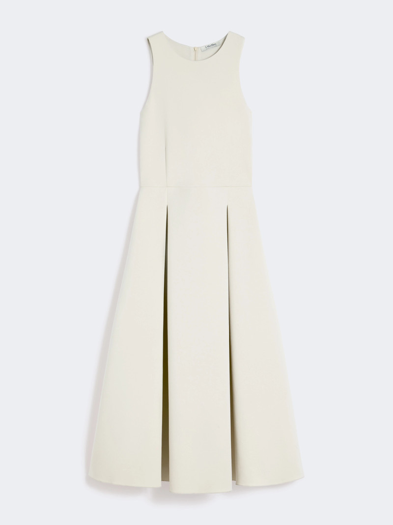 CANNONE Long flared scuba jersey dress - BEIGE 1
