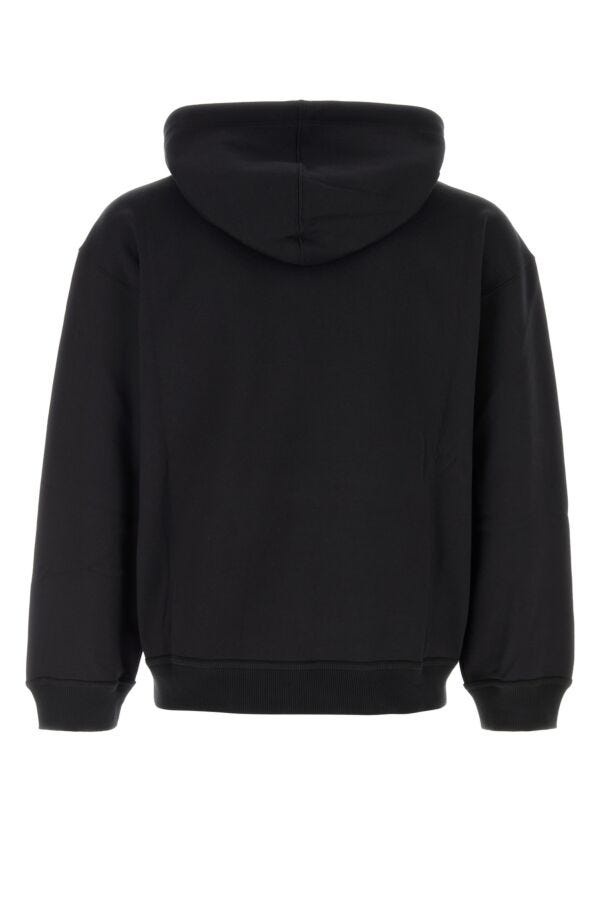 Black cotton blend sweatshirt - 2