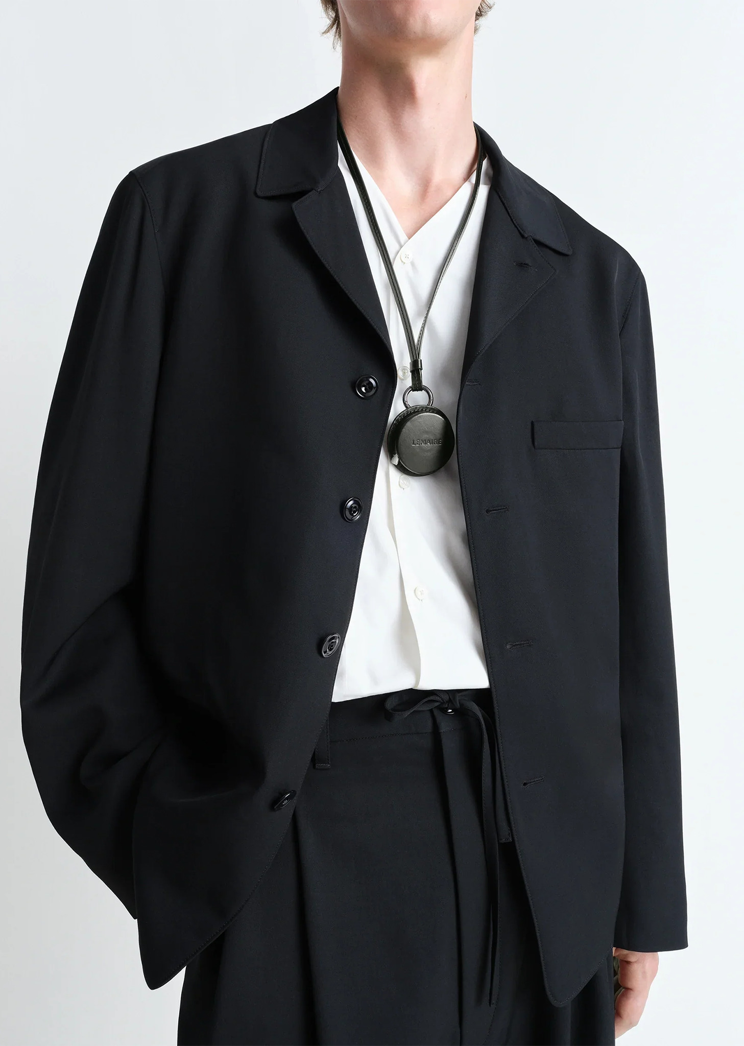 Molded Tape Necklace — Black - 3