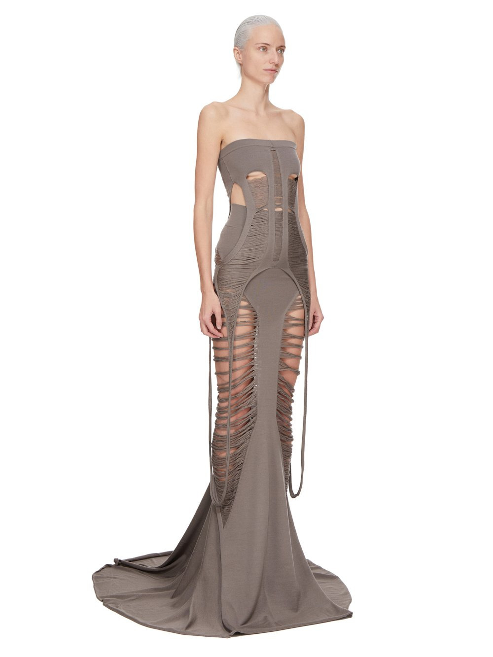 国内送/送関込【Rick Owens】 Open Back Gown ロングドレス Rick Owens Taco Gown in Black | FWRD