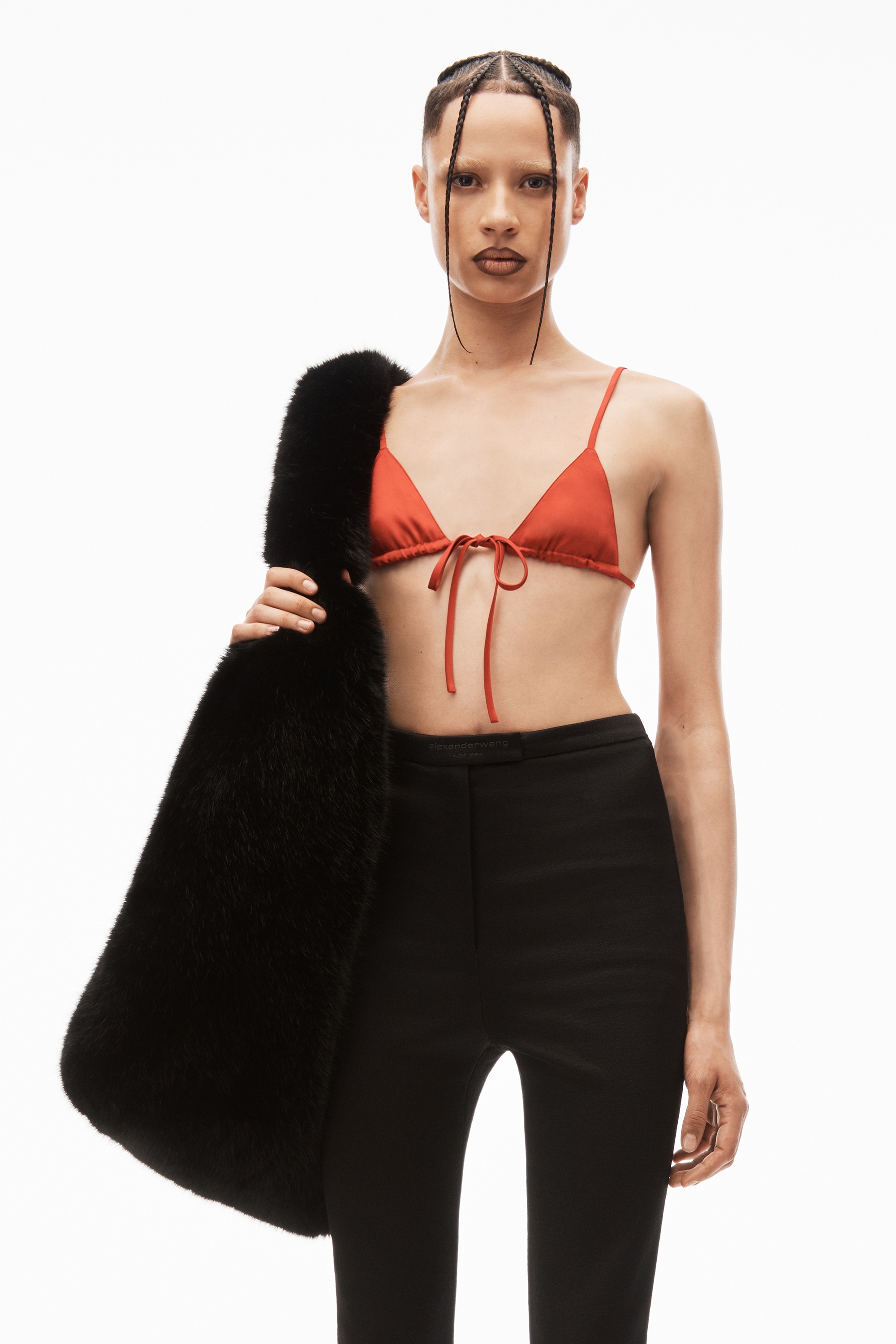 tailored legging in stretch satin - 6