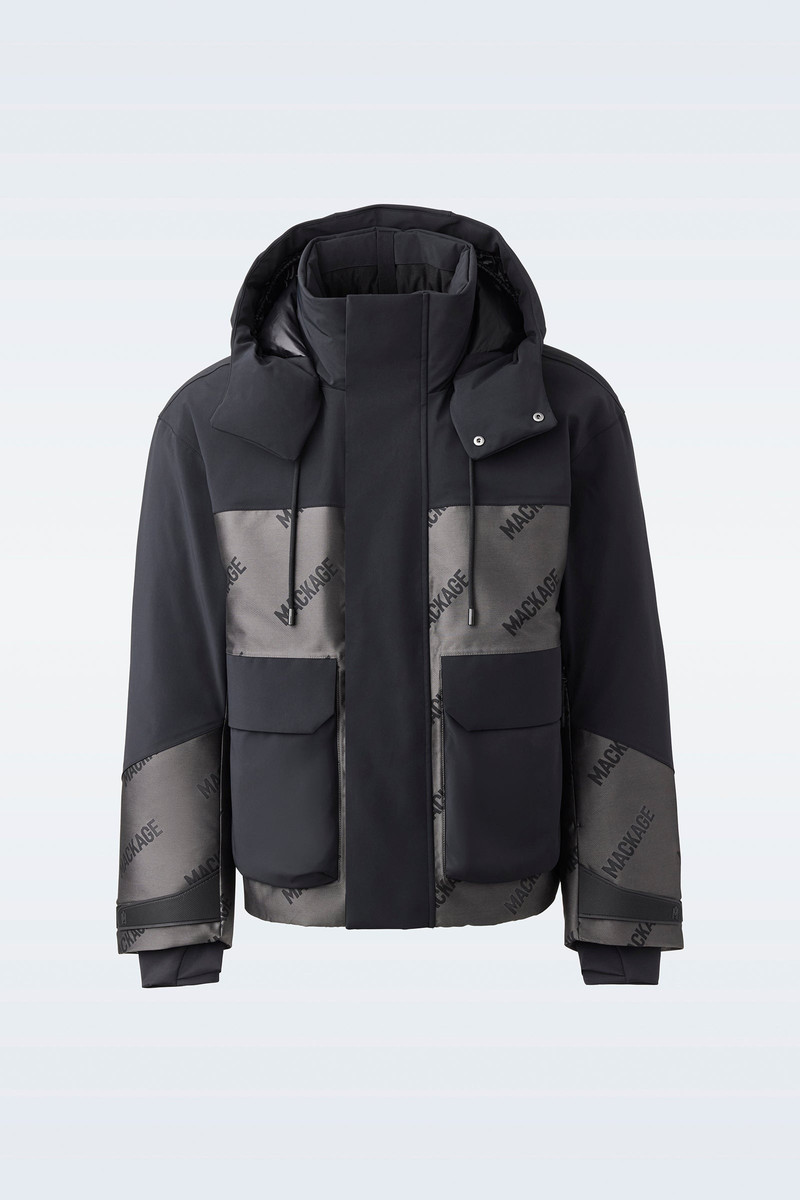 FARRIS-JMG Down ski jacket with Jacquard logo pattern 1