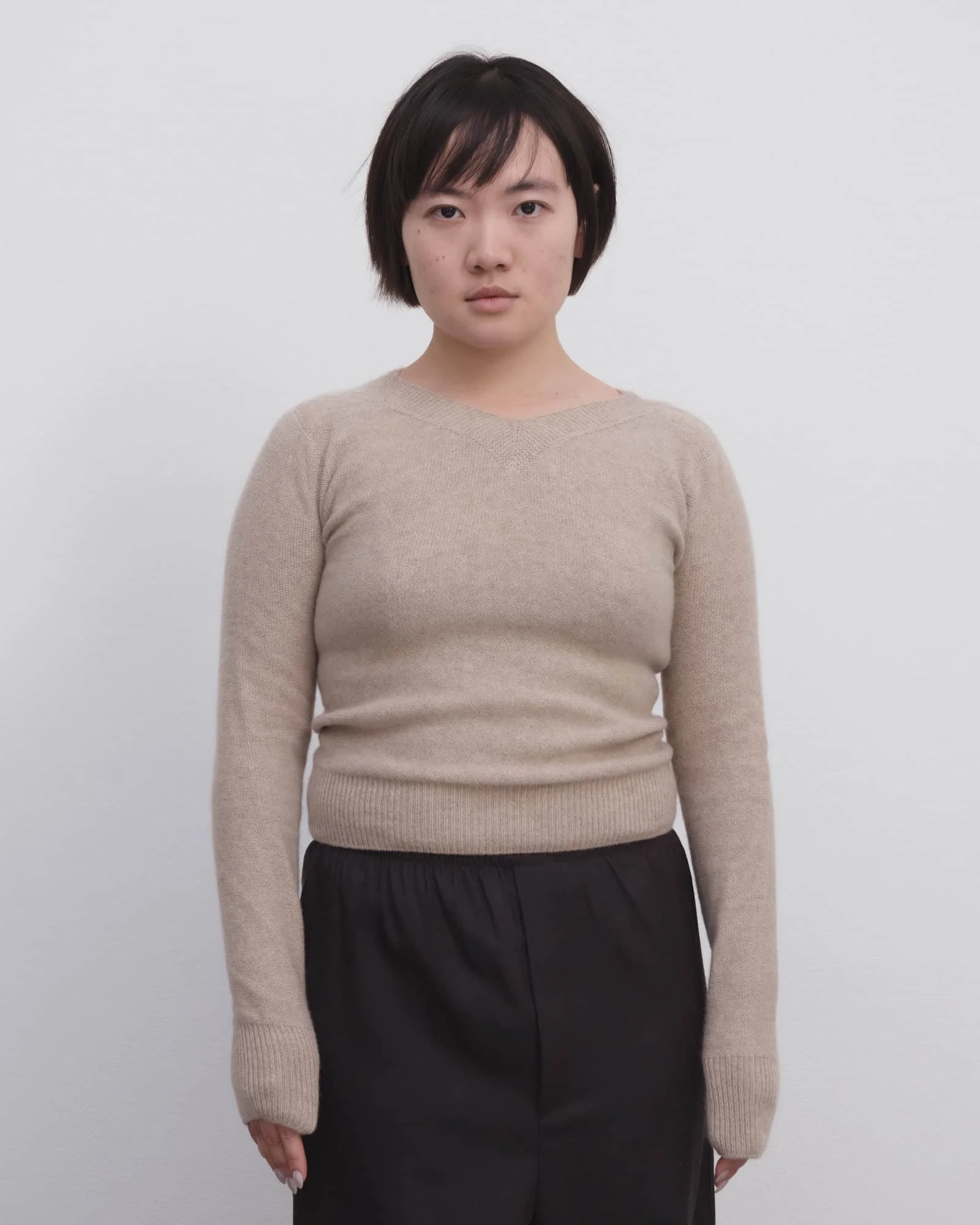 Tier V Neck - Recycled Cashmere - 1