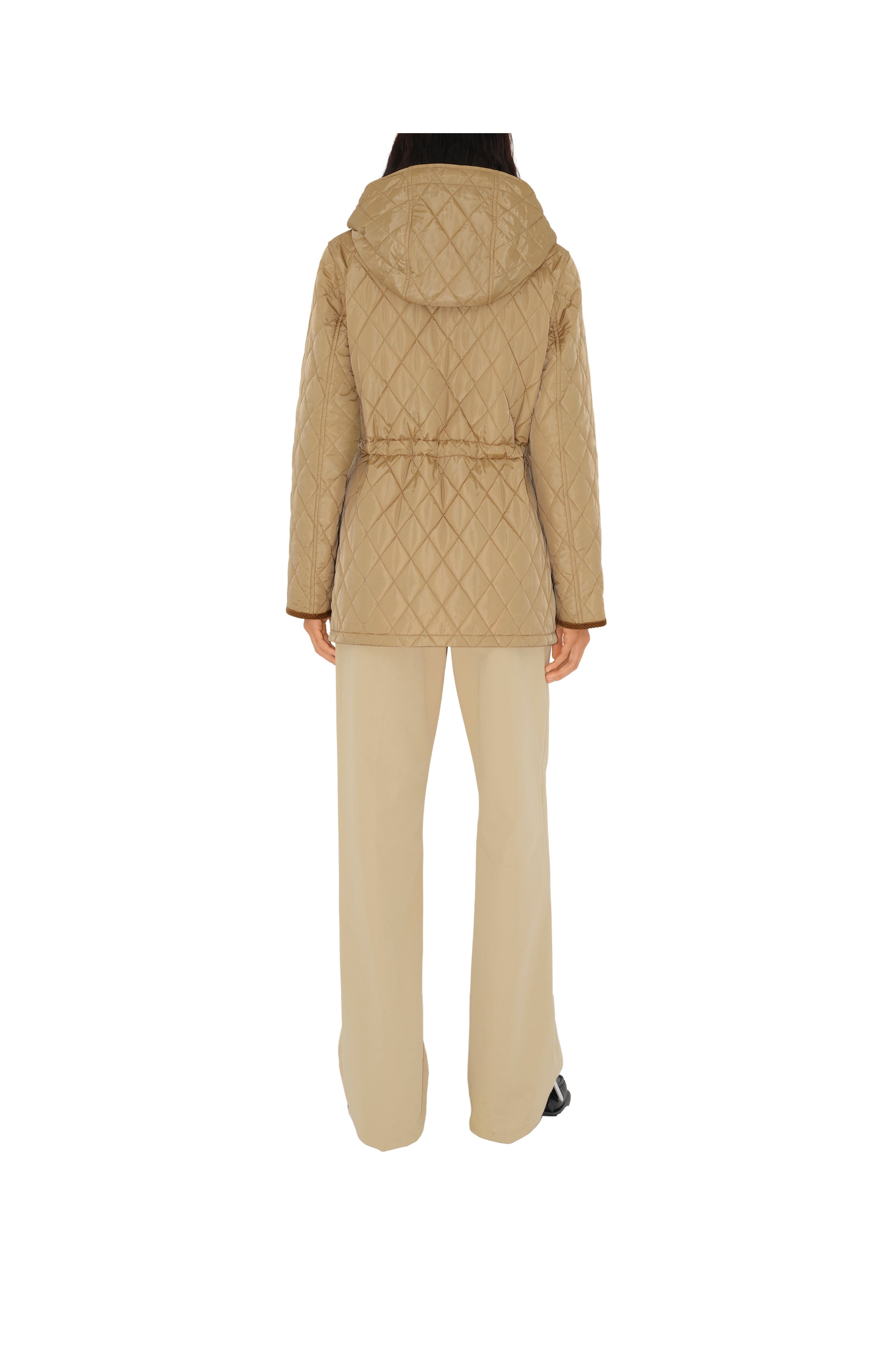 burberry Quilted Nylon Devon Parka in Flax at Nordstrom - 4