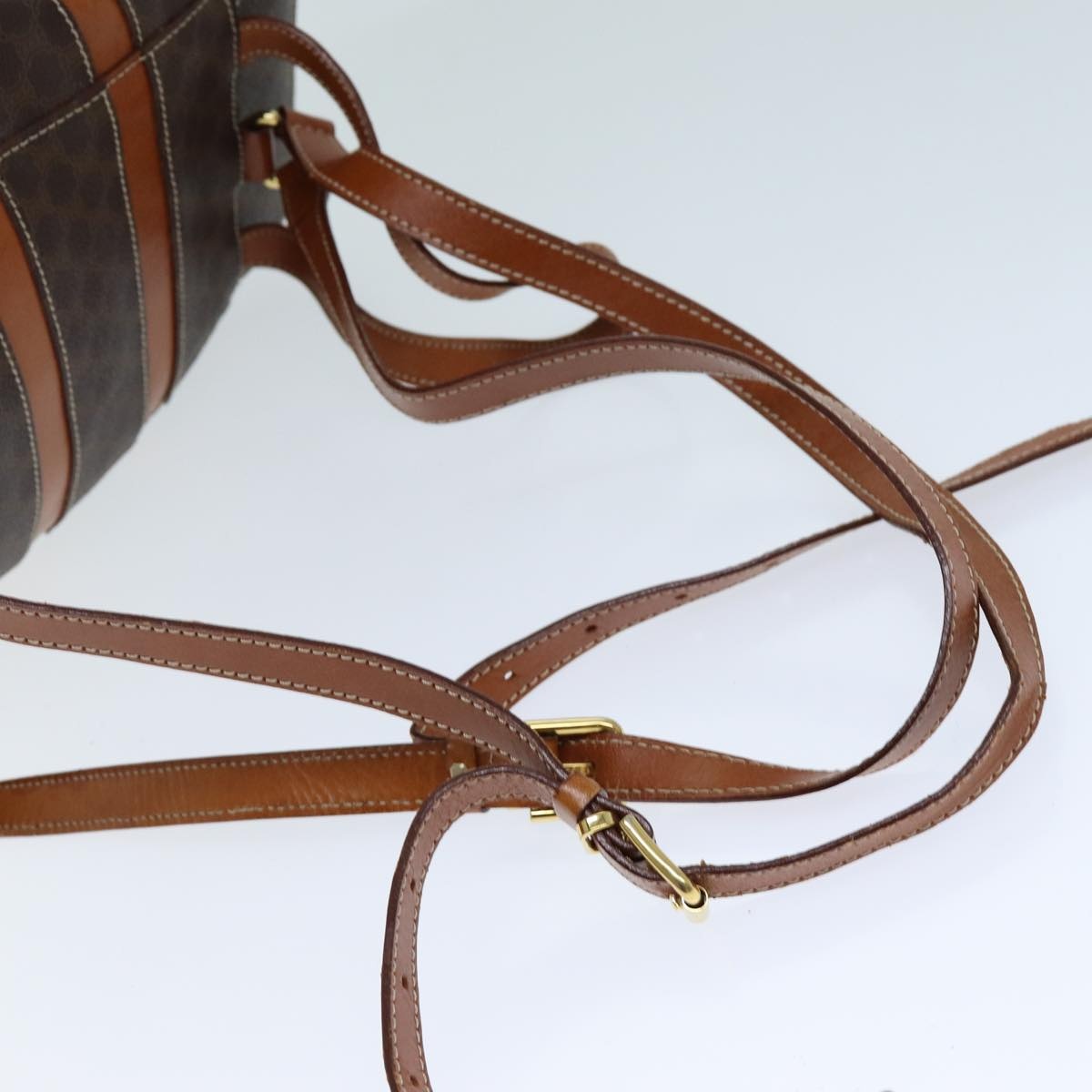 CELINE Macadam Canvas Backpack Pvc Brown - 5