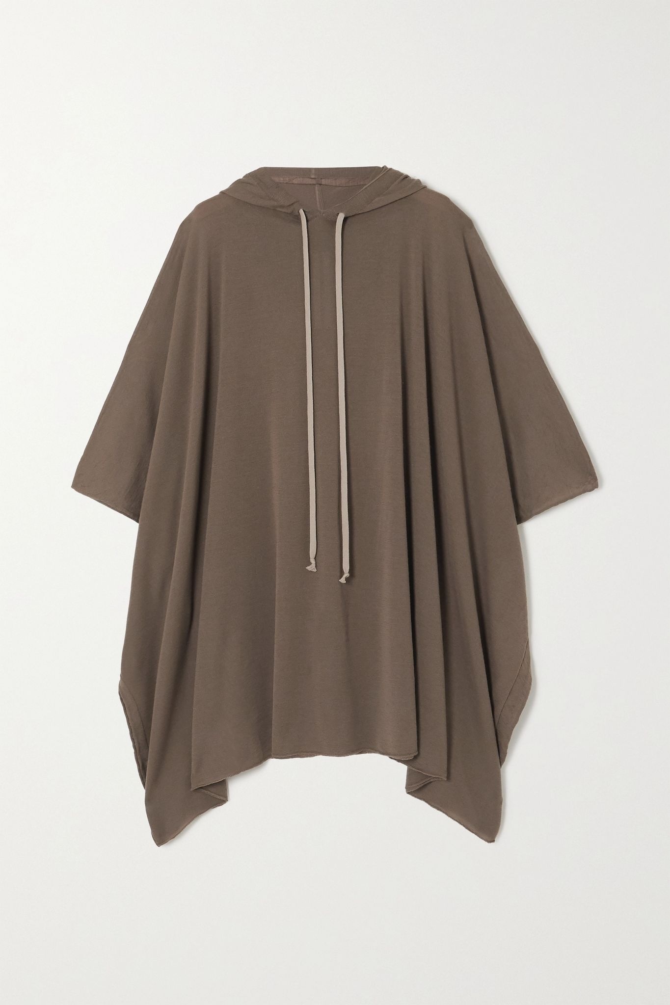 Hooded wool poncho - 1