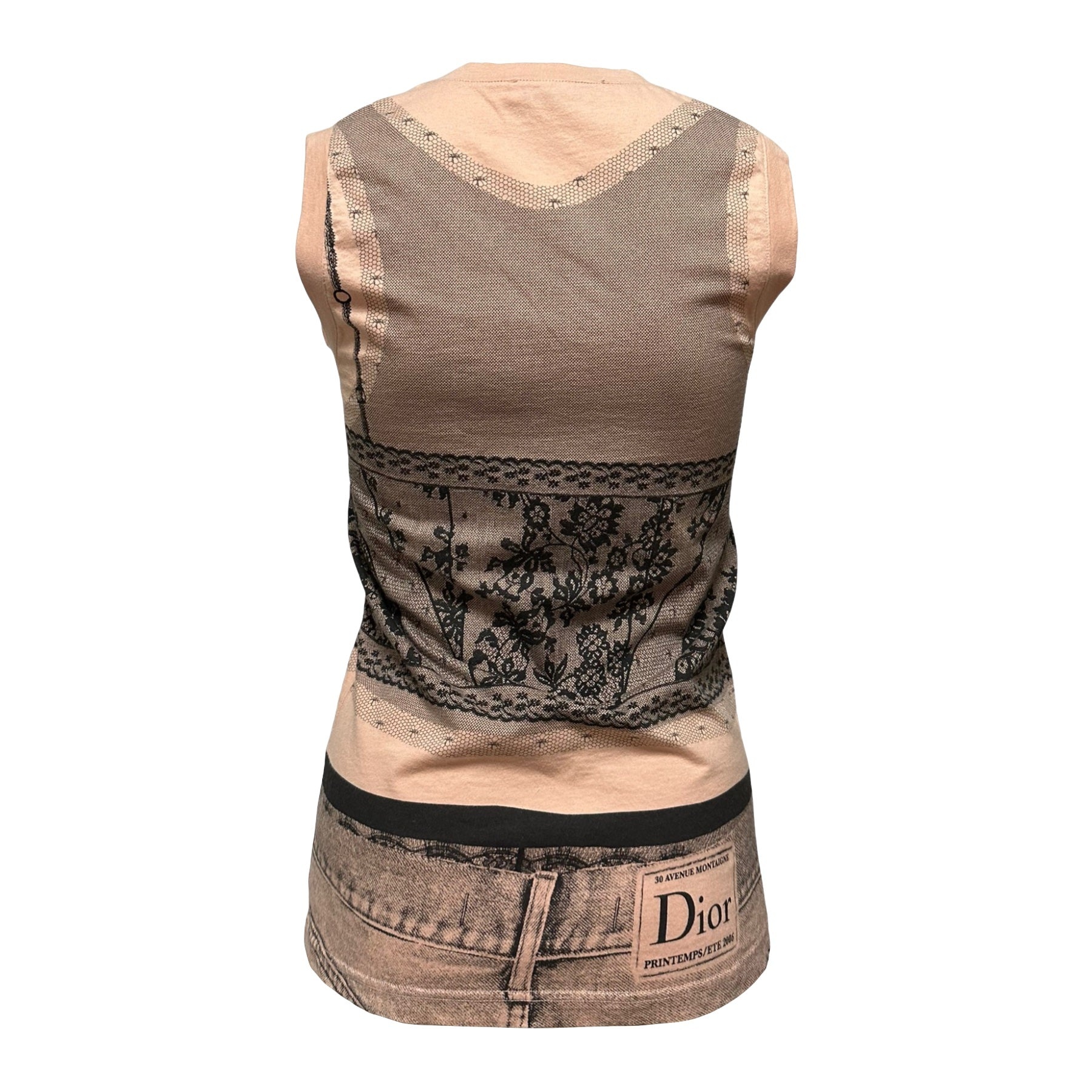 CHRISTIAN DIOR Spring Summer 2006 Lace Print Tank Top - 2