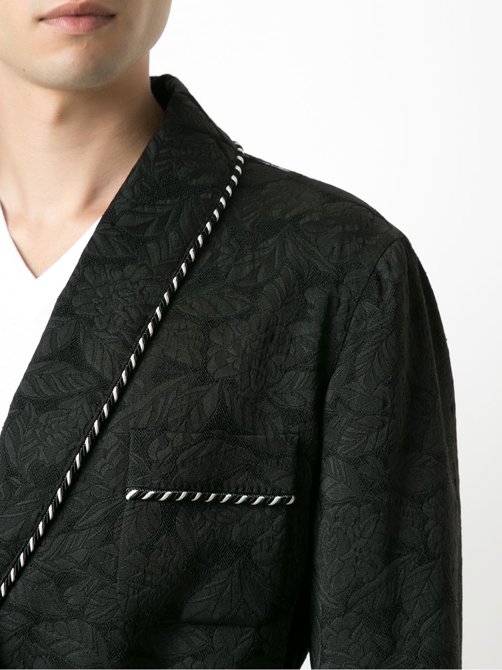 jacquard kimono jacket - 5