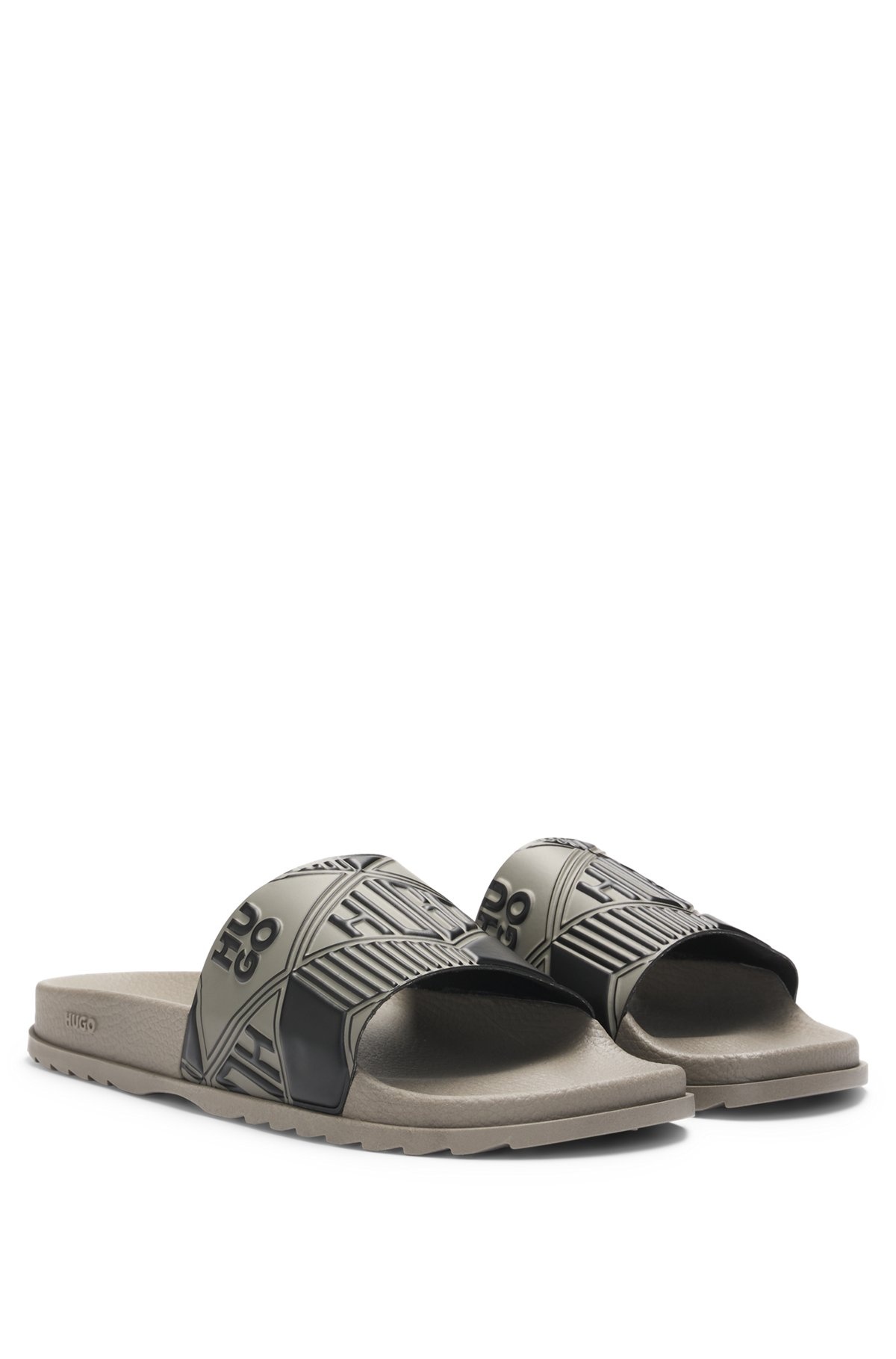 ITALIAN-MADE SLIDES WITH MIXED LOGOS - 2
