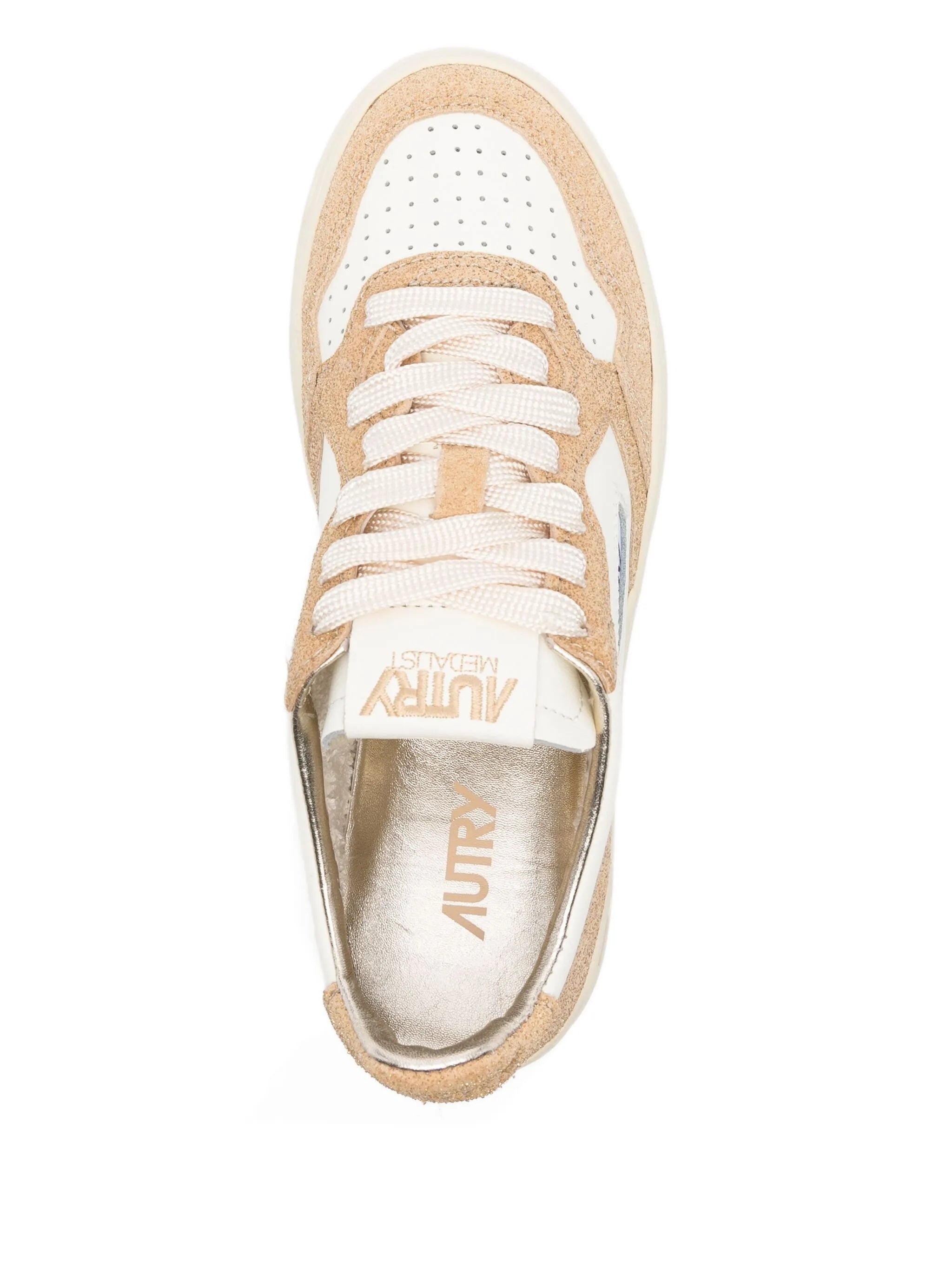 Autry Perforated Leather Suede Sneakers - 3