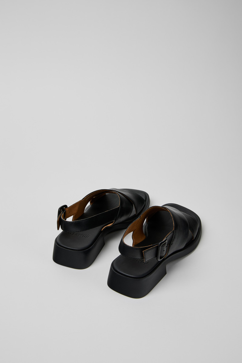 CAMPERLAB Black Leather Sandals for Women. outlook