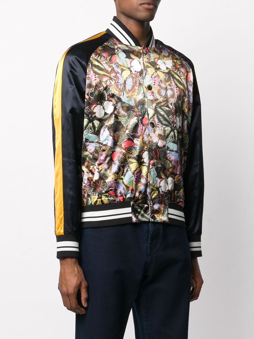 butterfly-print bomber jacket - 3