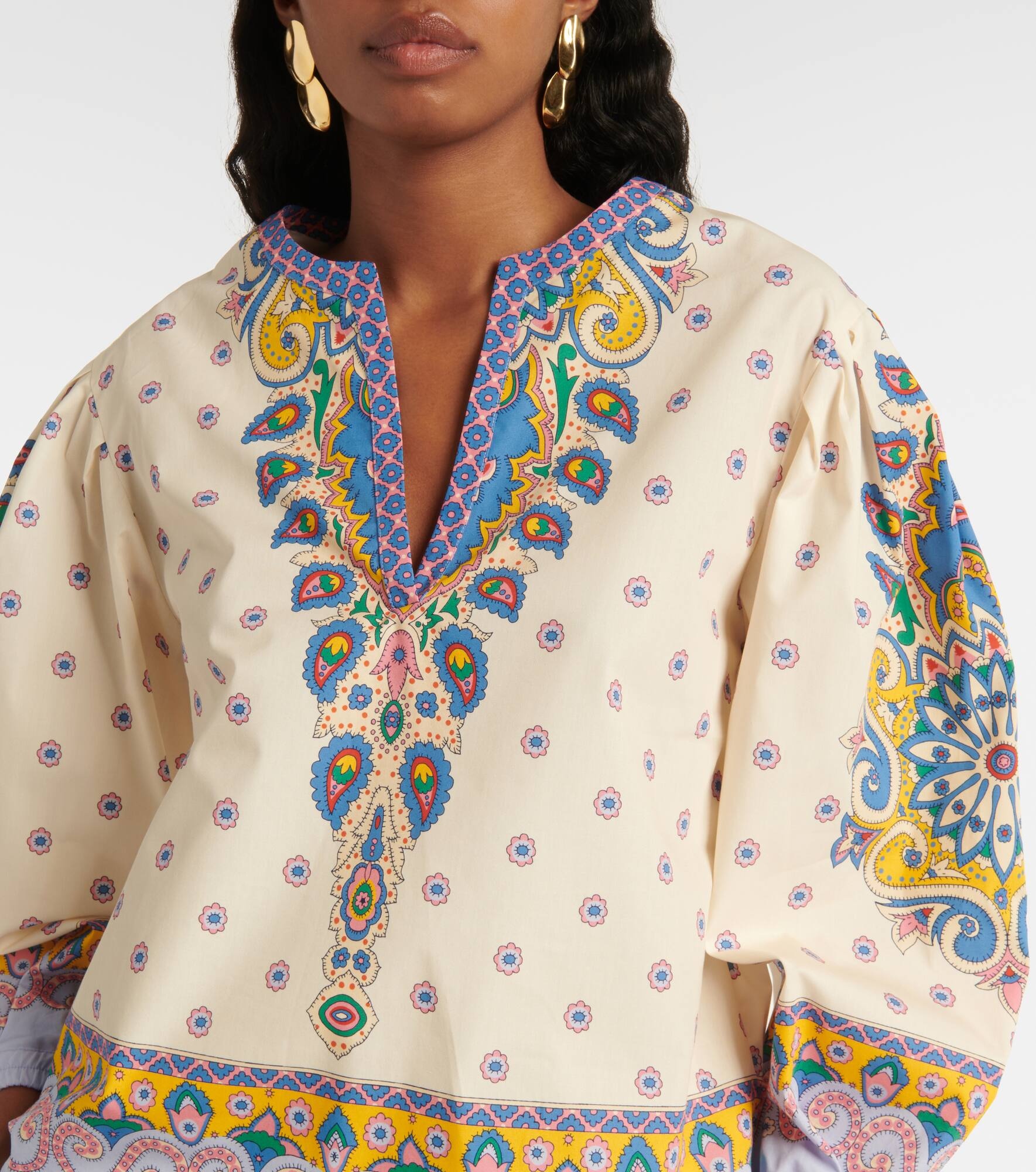 Printed cotton top - 4