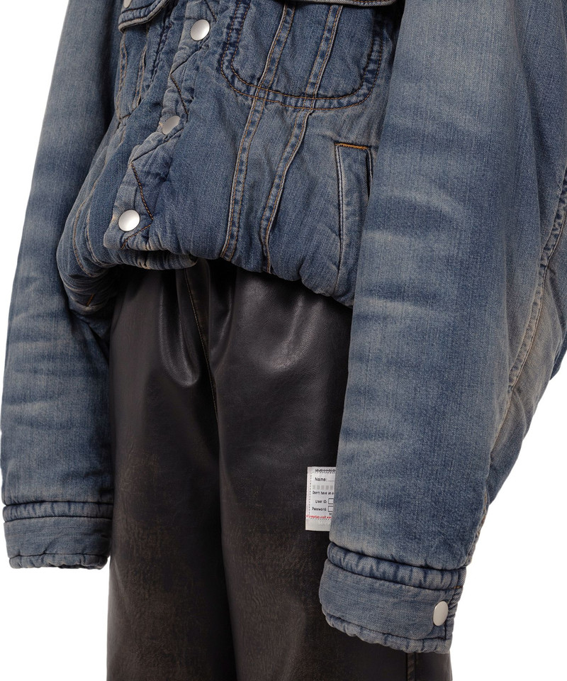 Roll-up Hem Puffer Denim Jacket 16