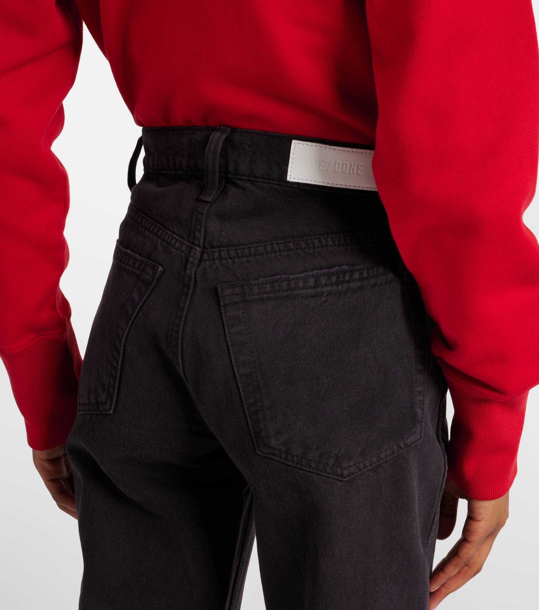 90s distressed high-rise straight jeans - 6