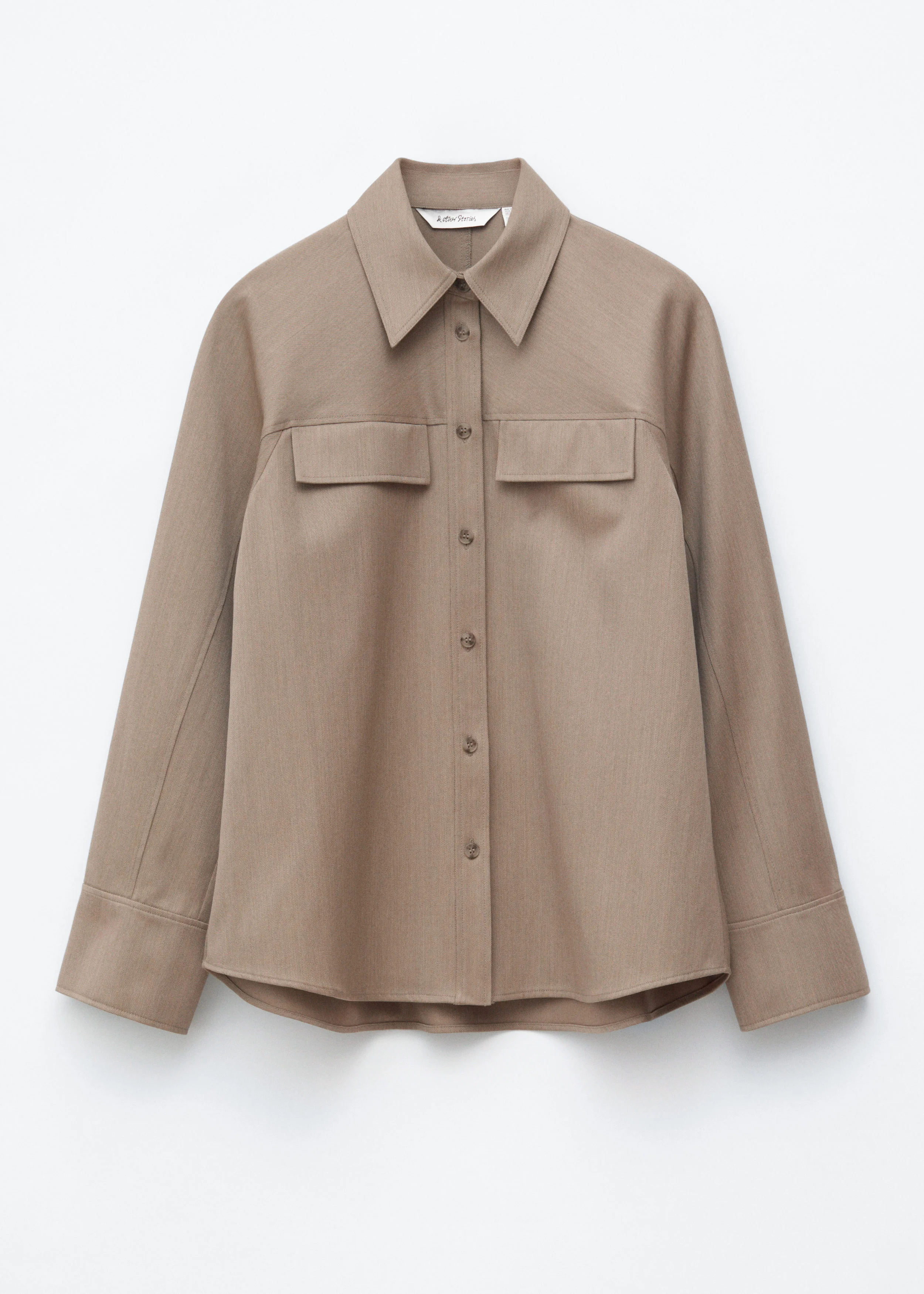 Structured wool-cotton shirt - 1