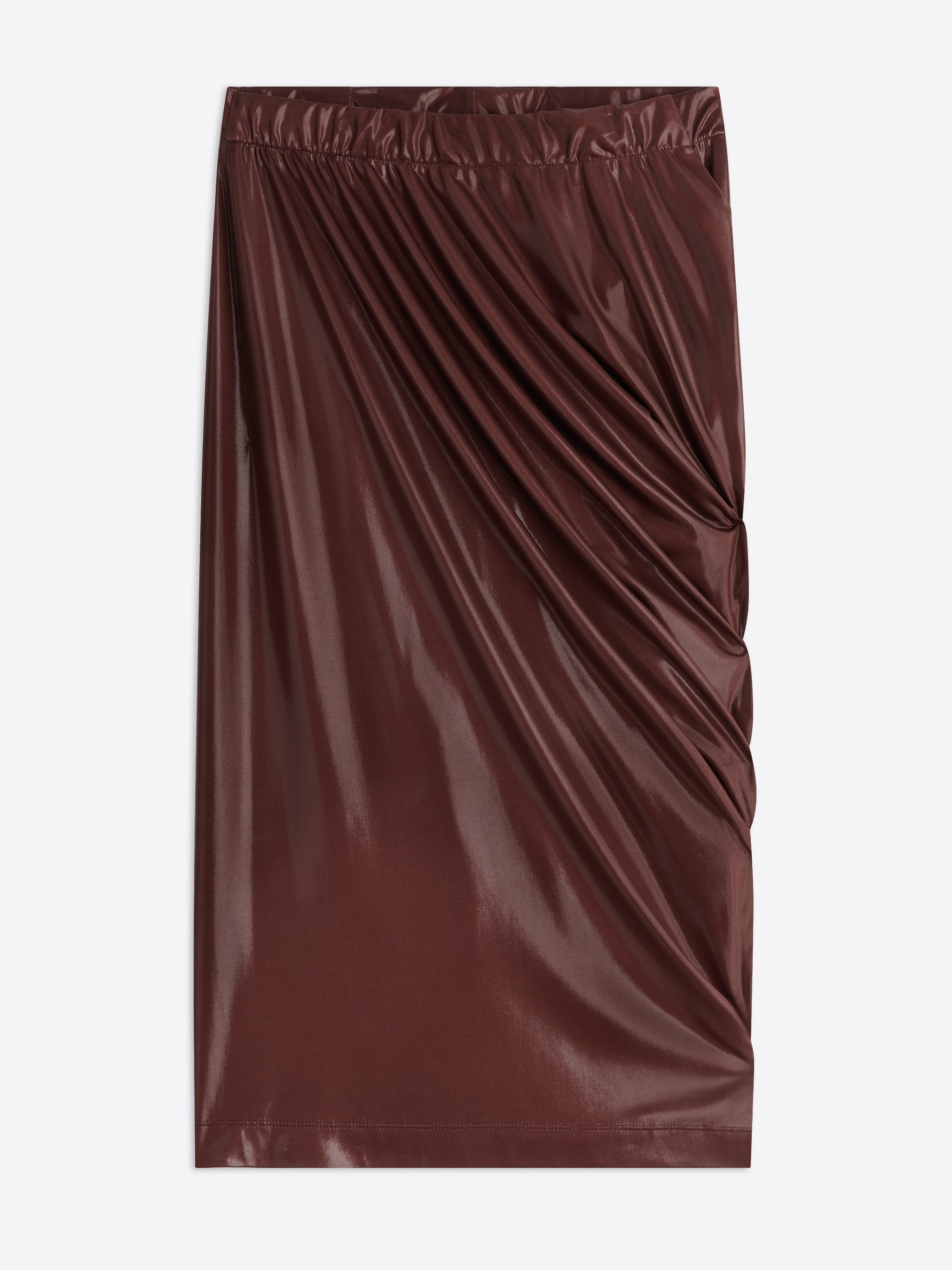 SHINY DRAPED SKIRT - 1