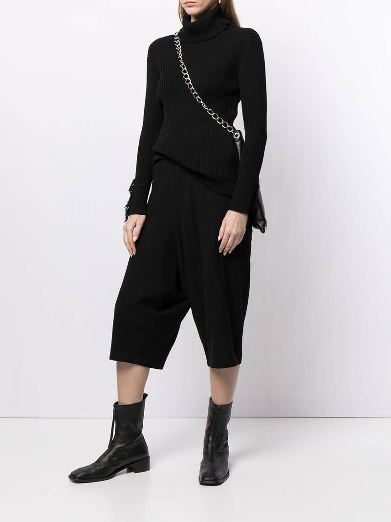 Y's ribbed fringed jumper outlook
