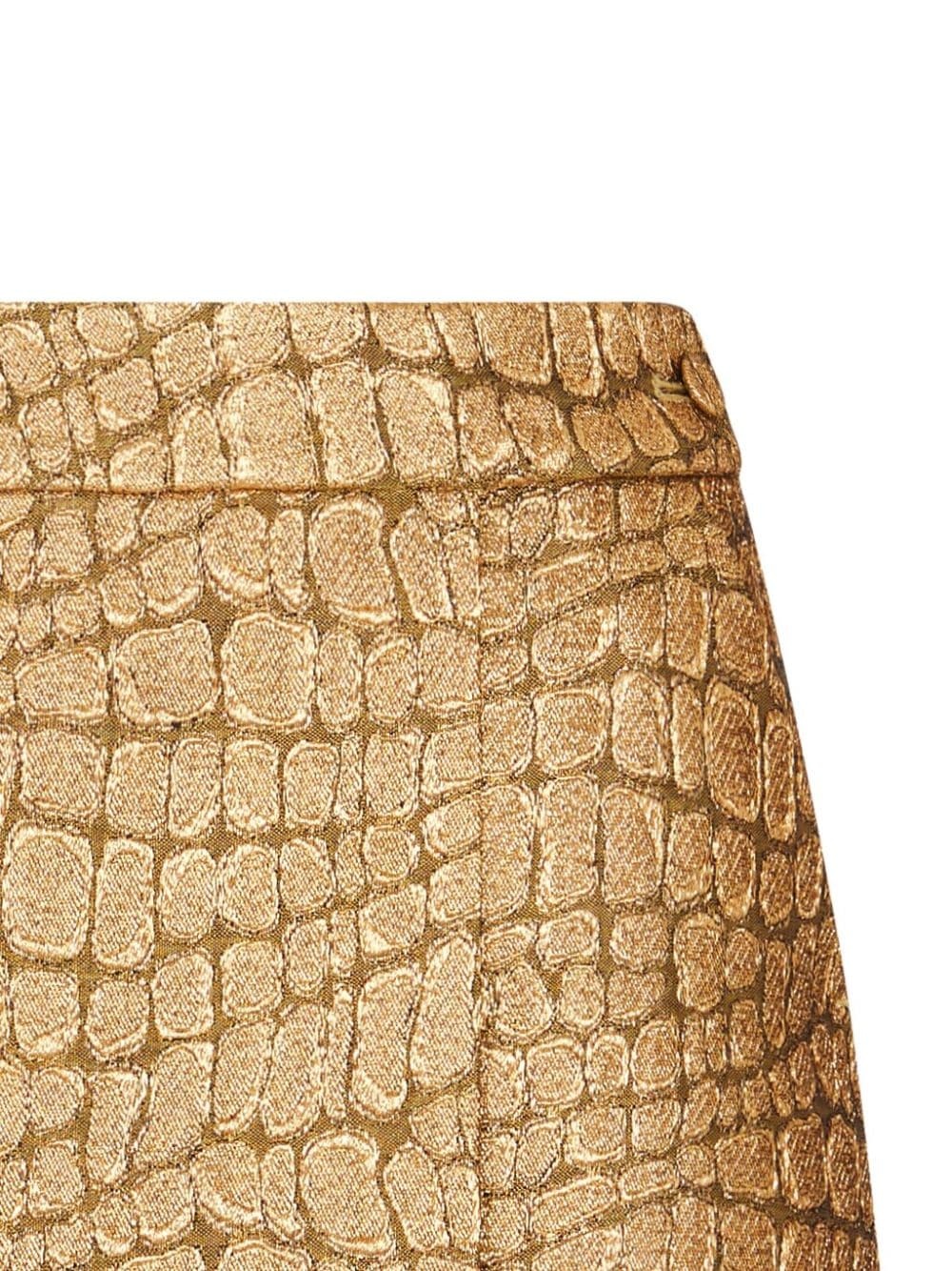 crocodile-jacquard mini skirt - 2