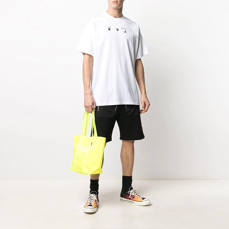 Off-White Peace Worldwide Over Tee 'White/Green' OMAA038R21JER0080155 - 3