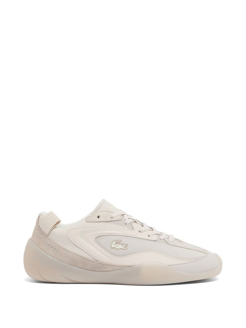 panelled suede-trim low sneakers 1