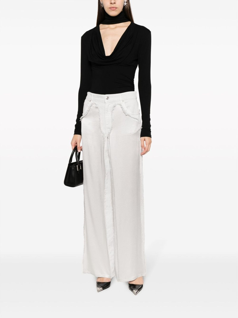 Blumarine high-waist satin-panelled jeans outlook