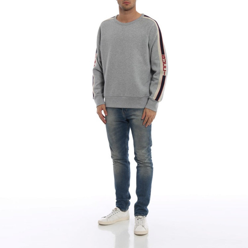 GUCCI Gucci Side Sleeve Logo Turtleneck Sweatshirt For Men Grey 522846-X9I97-1295 outlook