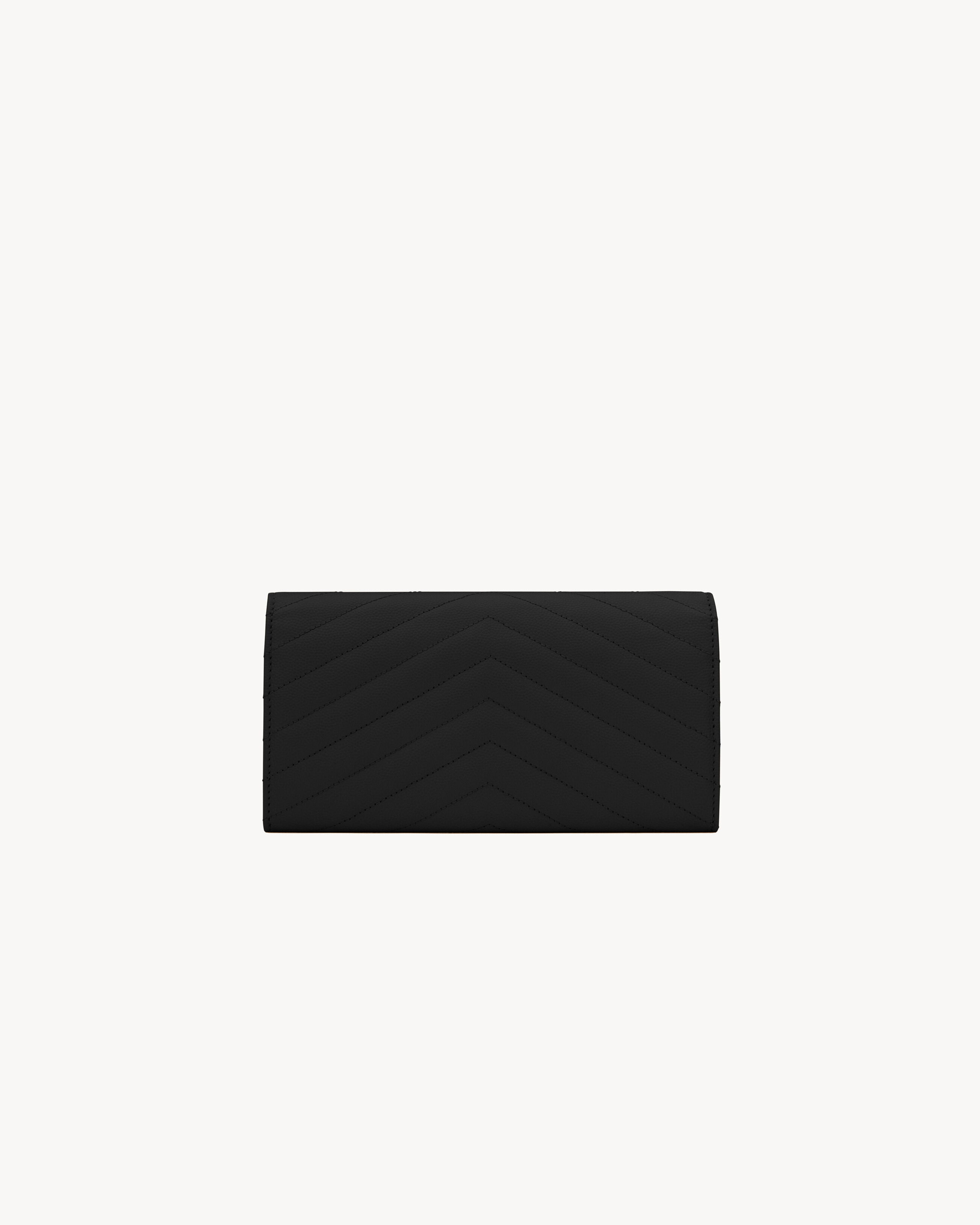 CASSANDRE MATELASSÉ LARGE FLAP WALLET IN GRAIN DE POUDRE LEATHER - 2