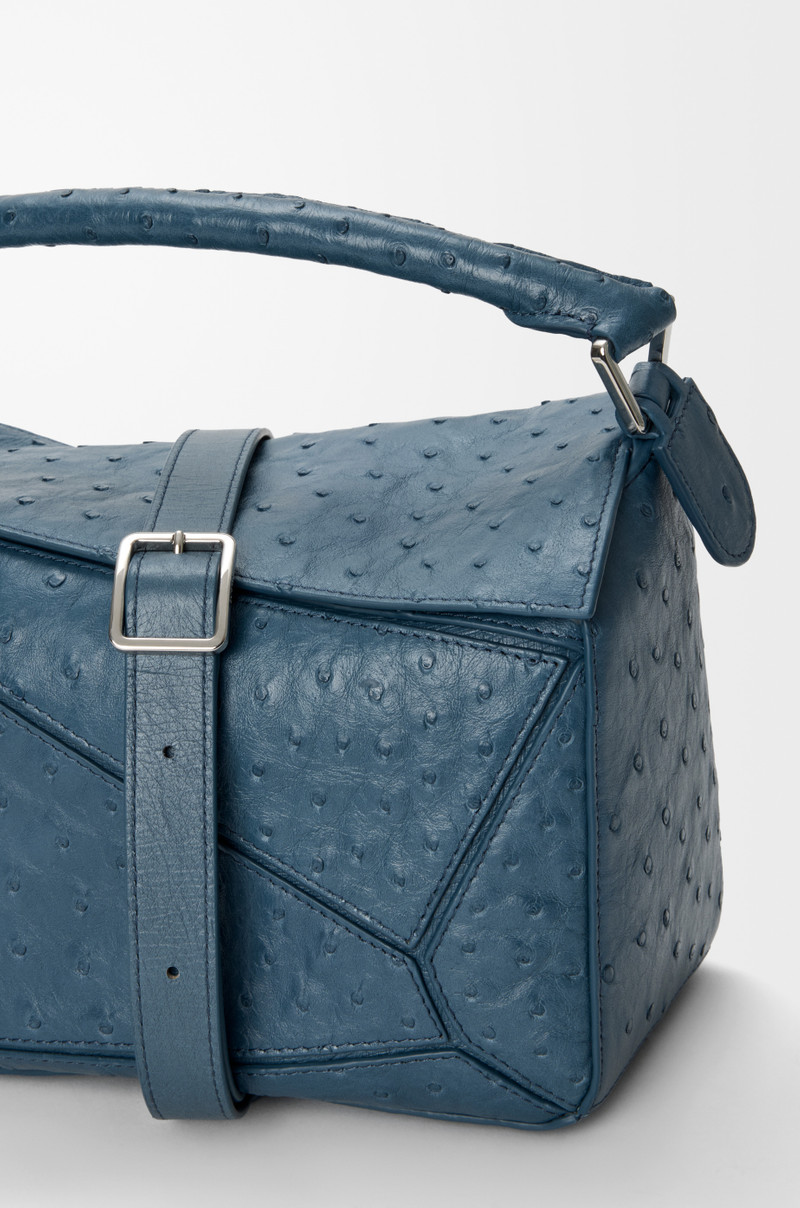 Small Featherlight Puzzle bag in ostrich 12