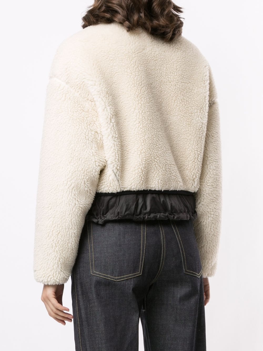 sherpa bonded cropped jacket - 4