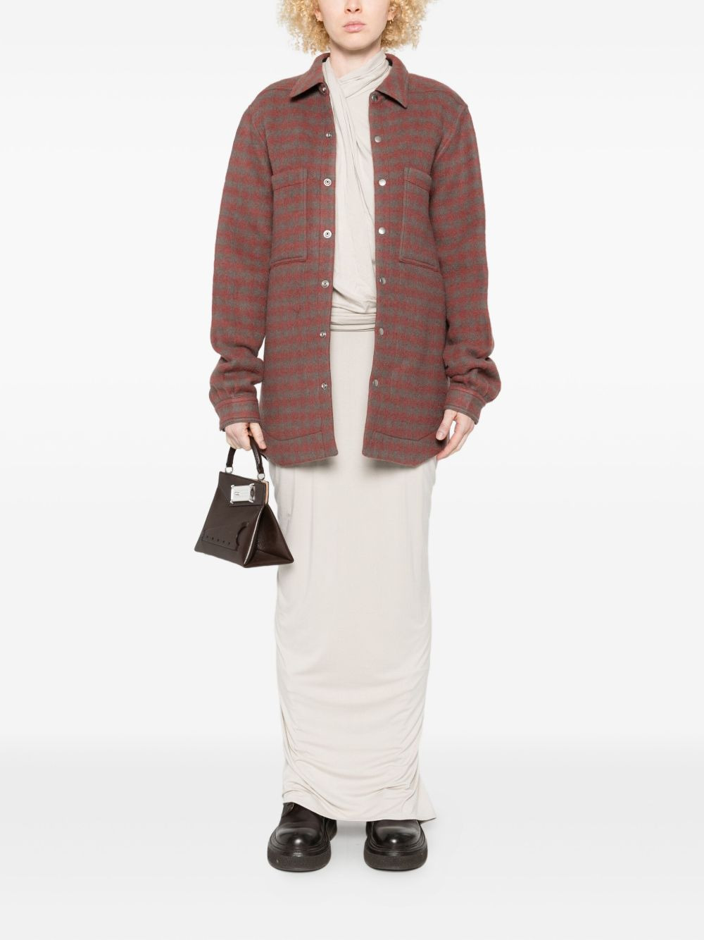 checked patch-pocket shirt - 2