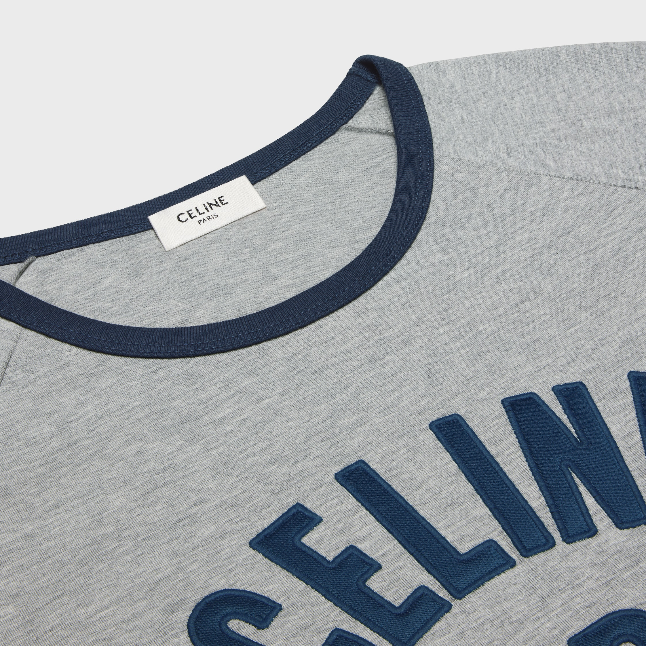 celine paris t-shirt in cotton jersey - 3