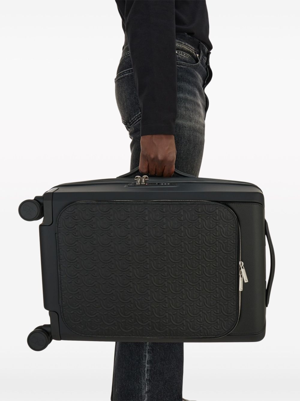 Gancini-print leather luggage - 2