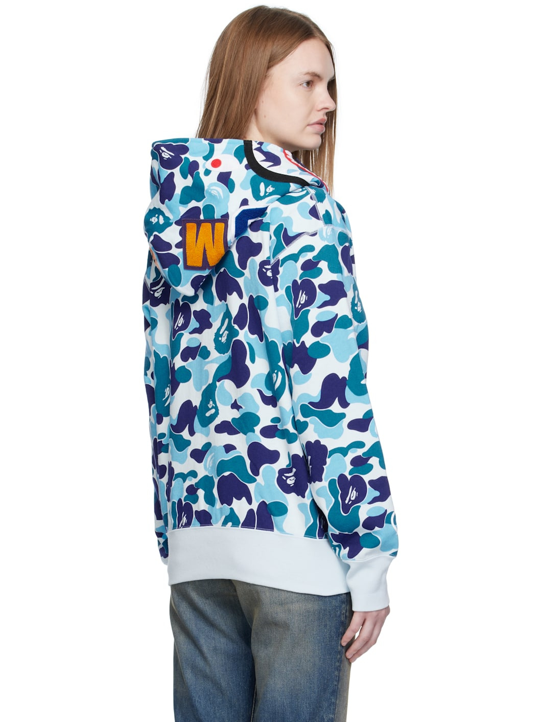 Blue ABC Camo Shark Full Zip Hoodie - 3