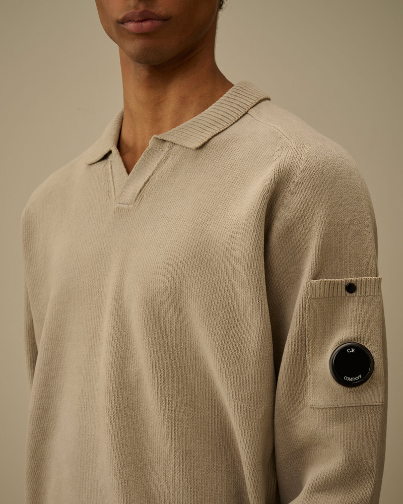Cotton Chenille Polo Lens Sweater 5