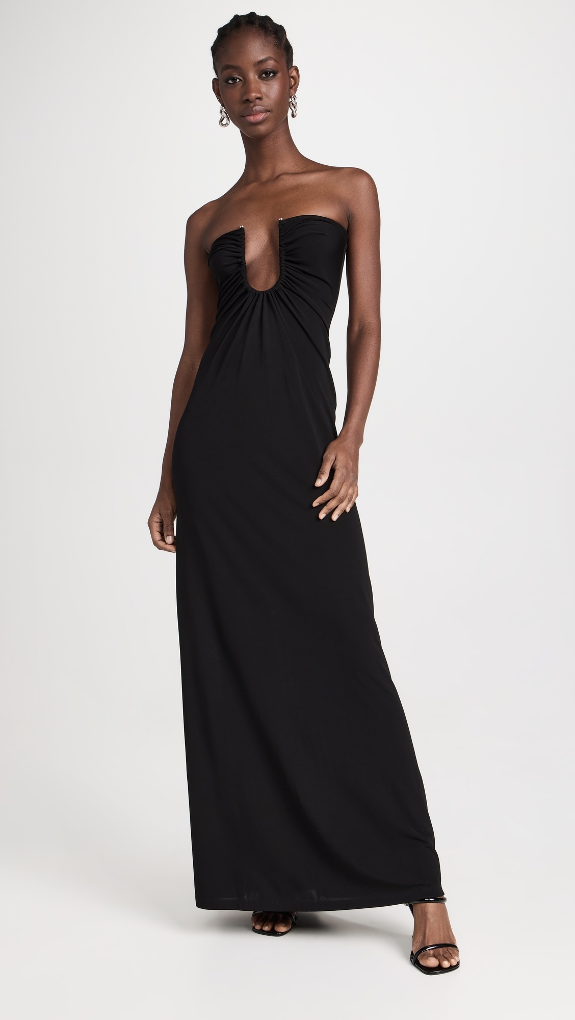 Arced Palm Strapless Dress - 6