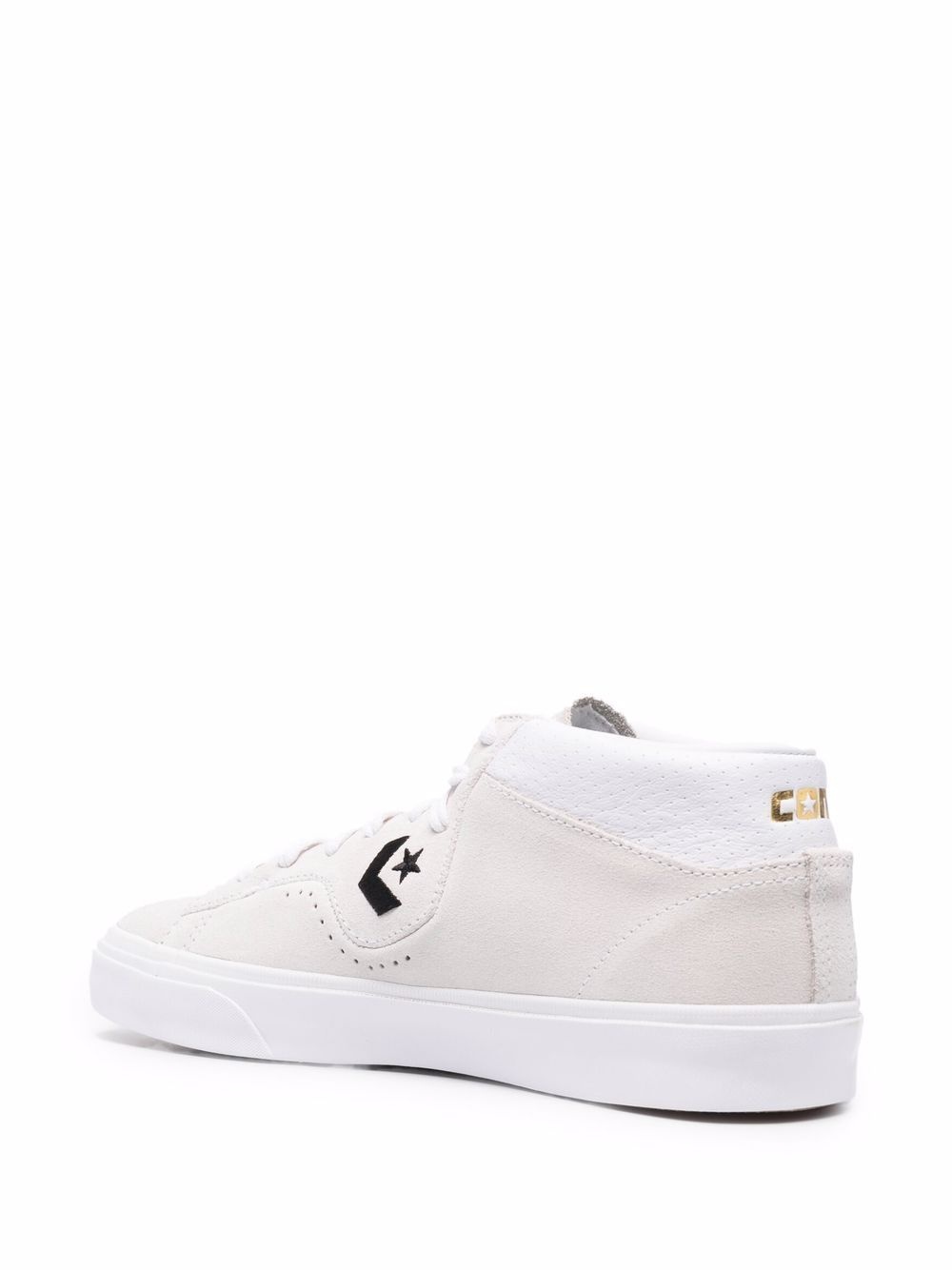 logo-embroidered high top sneakers - 3