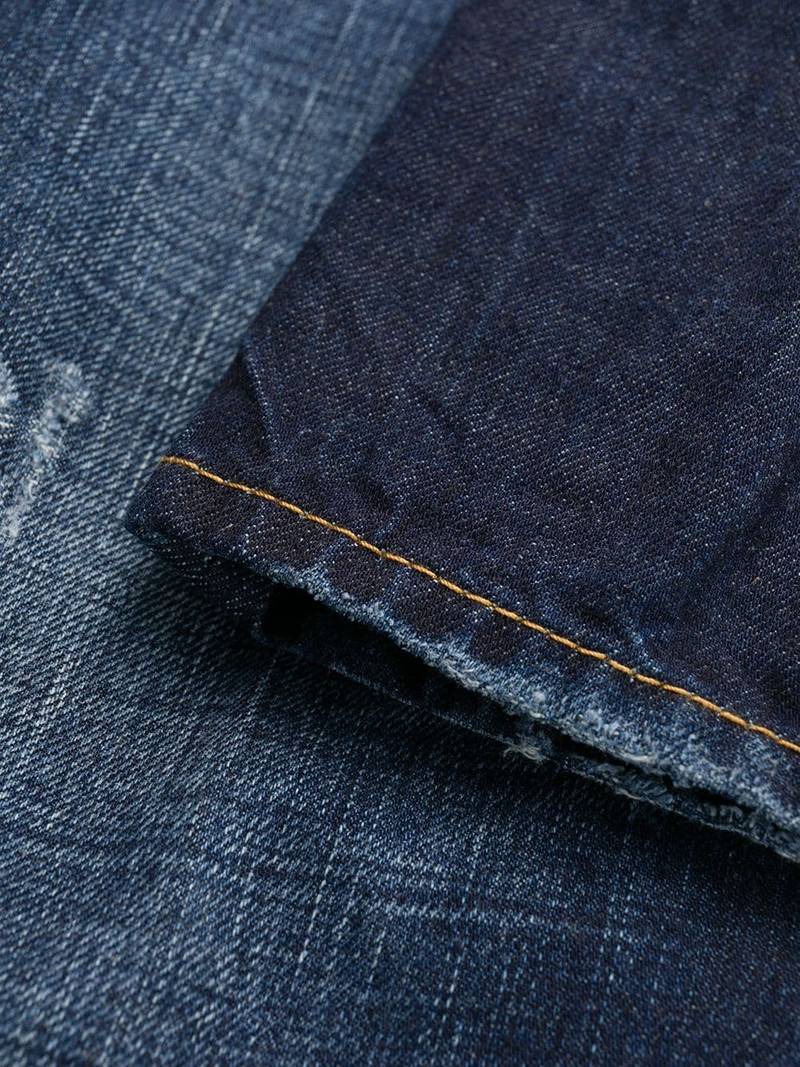 logo tape cropped jeans 7